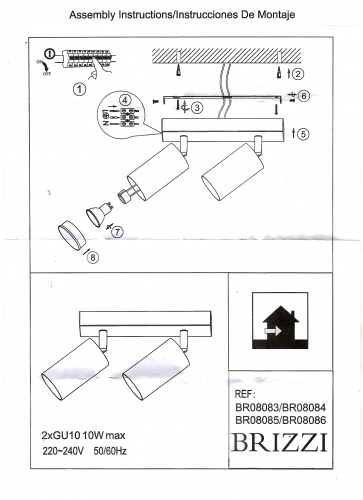 BR08085 Потолочный светильник-спот ARAS